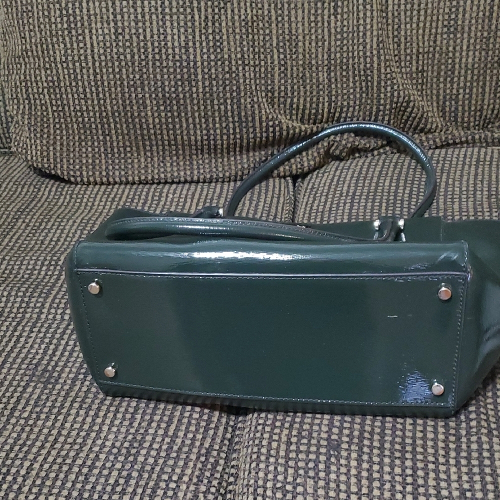 Kate Spade Shiny Dark Green Tote - Picture 5 of 6